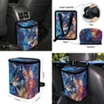 thumbnail image 4 of XYZCANDO Starry Wolf Print Handbrake Cover Car Cushion Cover Steering Wheel Cover Armrest Cover Seat Belt Cover Keychain Fender Cover Lipstick Cover Trash Can Car Coasters Washable, 4 of 7