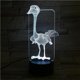 thumbnail image 2 of Lámpara de mesa con luz nocturna Ostrich 3D LED para dormitorio infantil, 2 of 2