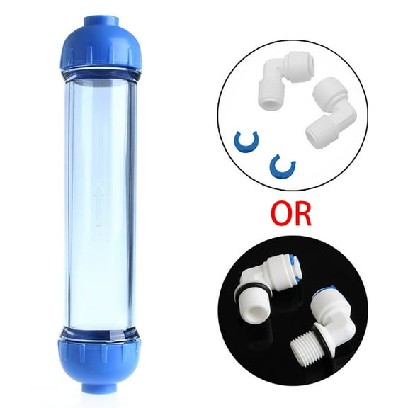 Clear Housing Replacement for Under Sink Home Drinking Reverse Osmosis Water Filter System 1/4" Quick-Connect Fittings