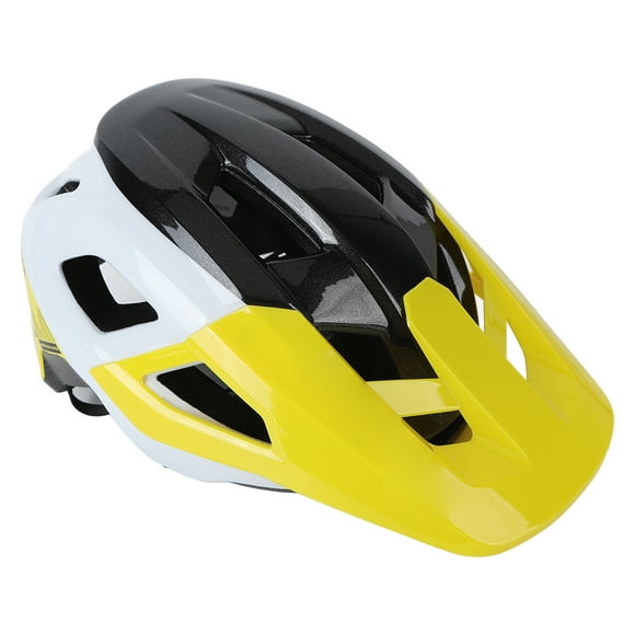 Casco de bicicleta de montaña ligero y seguro, con disipación de calor, 13 puertos de ventilación, tamaño ajustable, para adultos, color amarillo