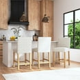 thumbnail image 2 of HomePop Classic 25" Indoor Upholstered Counter Stool, Cream Mini Grid Pattern, 2 of 9