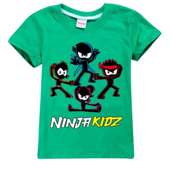 Teens Kids Boys Girls Ninja Kidzs Anime Cartoon Graphics Printed Costume Casual Sport Cotton T-Shirts Summer Short Sleeve Crewneck Breathable Shirt Soft Tops Party Tees Clothes Birthday Gift 4-13