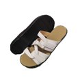 thumbnail image 6 of Eloshman Women Slippers Wedge Sole Slides Backless Sandals Spring Casual Open Toe Soft White 7, 6 of 9