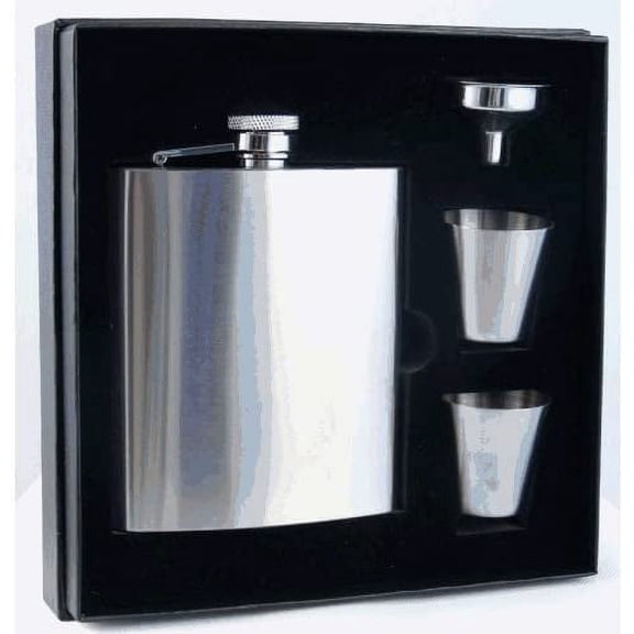 6pcs Set 8oz Stainless Steel Flask, Funnel and Shot Glass Groomsman Gift