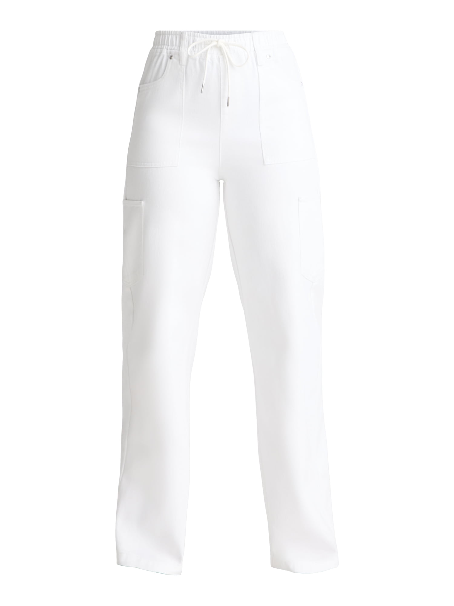 Madden NYC Women's Drawstring Utility Jeans, 32'' Inseam, Sizes XXS-2XL