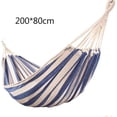 thumbnail image 5 of Blue hammock stand made of soft and high quality canvas, large portable hanging hammock for camping and outdoor use (blue and white stripes), 5 of 5