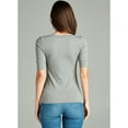 thumbnail image 4 of Essential Basic Women's Cotton Blend V Neck Tee Shirt Half Sleeves, 4 of 4