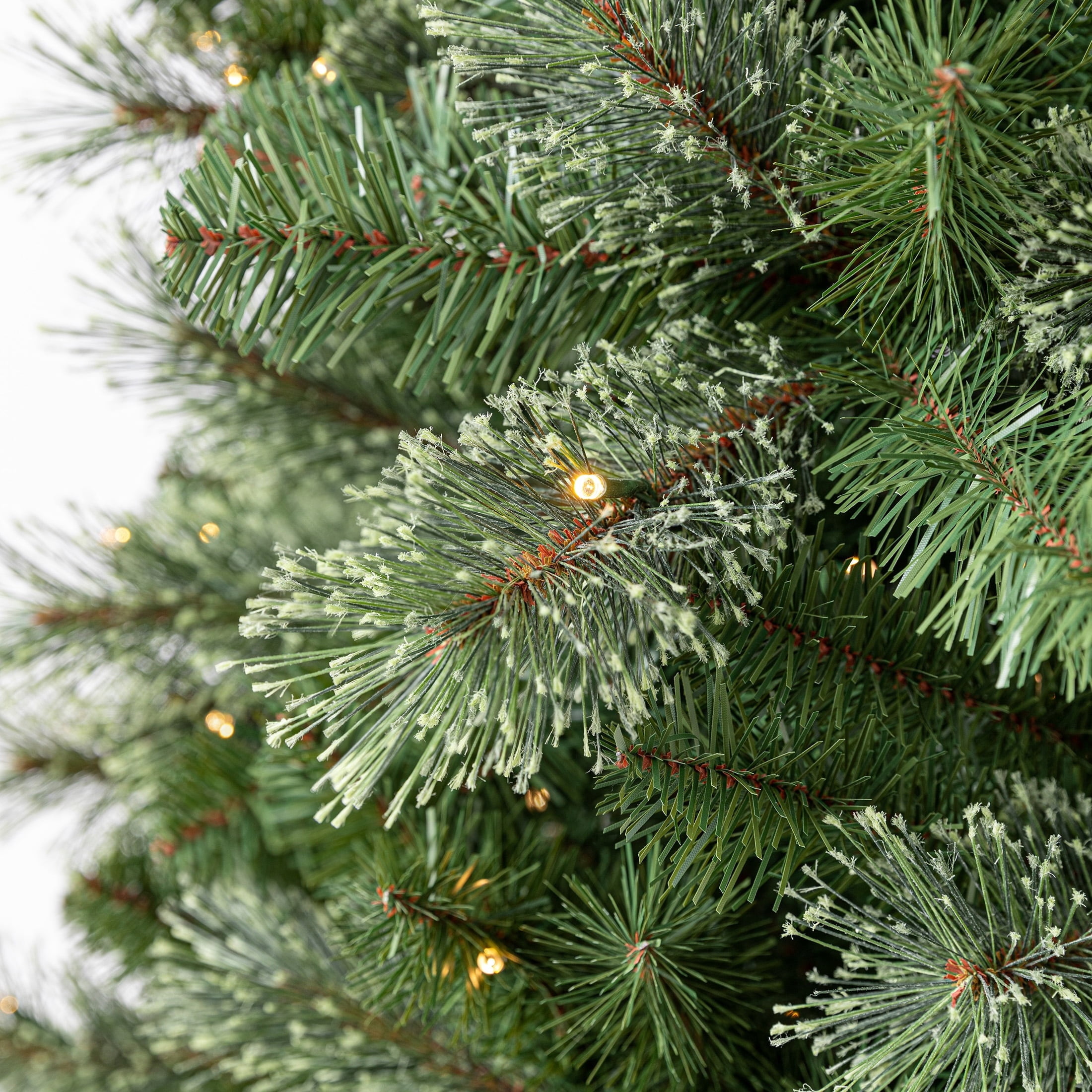 7.5' Pre-Lit Liberty Cashmere Pine Green Artificial Christmas Tree with Color-Changing LED Lights, Quick Set, and Stand, by Holiday Time