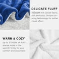 thumbnail image 3 of Homieway Navy Sherpa Blankets, Throw Size Fleece Throw Blankets, Soft and Fuzzy Blanket for, Sofa, Couch, Camping and Travel, 50" x 60", 3 of 6