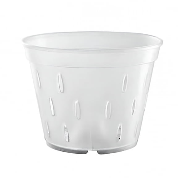 ACDANC 7 Inch Clear Orchid Pot with Drainage Holes, Breathable Plastic Planter for Indoor Outdoor Plants, Transparent Flower Container for Healthy Root Growth