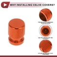 thumbnail image 6 of Unique Bargains 4 Pcs Mesh Pattern Tire Valve Stem Caps Decorative Tyre Valve Dust Covers Aluminum Alloy Orange 16mm, 6 of 7
