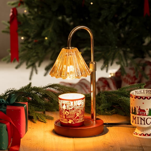 Candle Warmer Lamp with Timer,Dimmable Adjustable Height Timer Gifts Wax Melt Lights for New Home Decor(2*50W Bulbs)