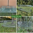 thumbnail image 5 of Live Animal Cage Traps,24in Rabbit Trap,Humane Way Folding Raccoon Traps for Stray Cats,Squirrels,Live Traps for Raccoons,Steel Foldable with Pedal Triggers, 5 of 7