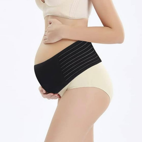 Mommy o' Clock Maternity Belly Bands for Pregnant Women, Breathable Back Support Maternity Belt, Waist and Pelvic Support Belt For Pregnancy, Abdominal Binder Back Brace, Adjustable Maternity Belt