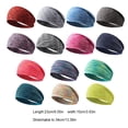 thumbnail image 2 of Elastic Headband Moisture Absorption Sport Comfortable Non-slide Workout Sweatband Solid Color Non-slide Gym Bandage Cycling Climbing Travel Colorful 2, 2 of 7