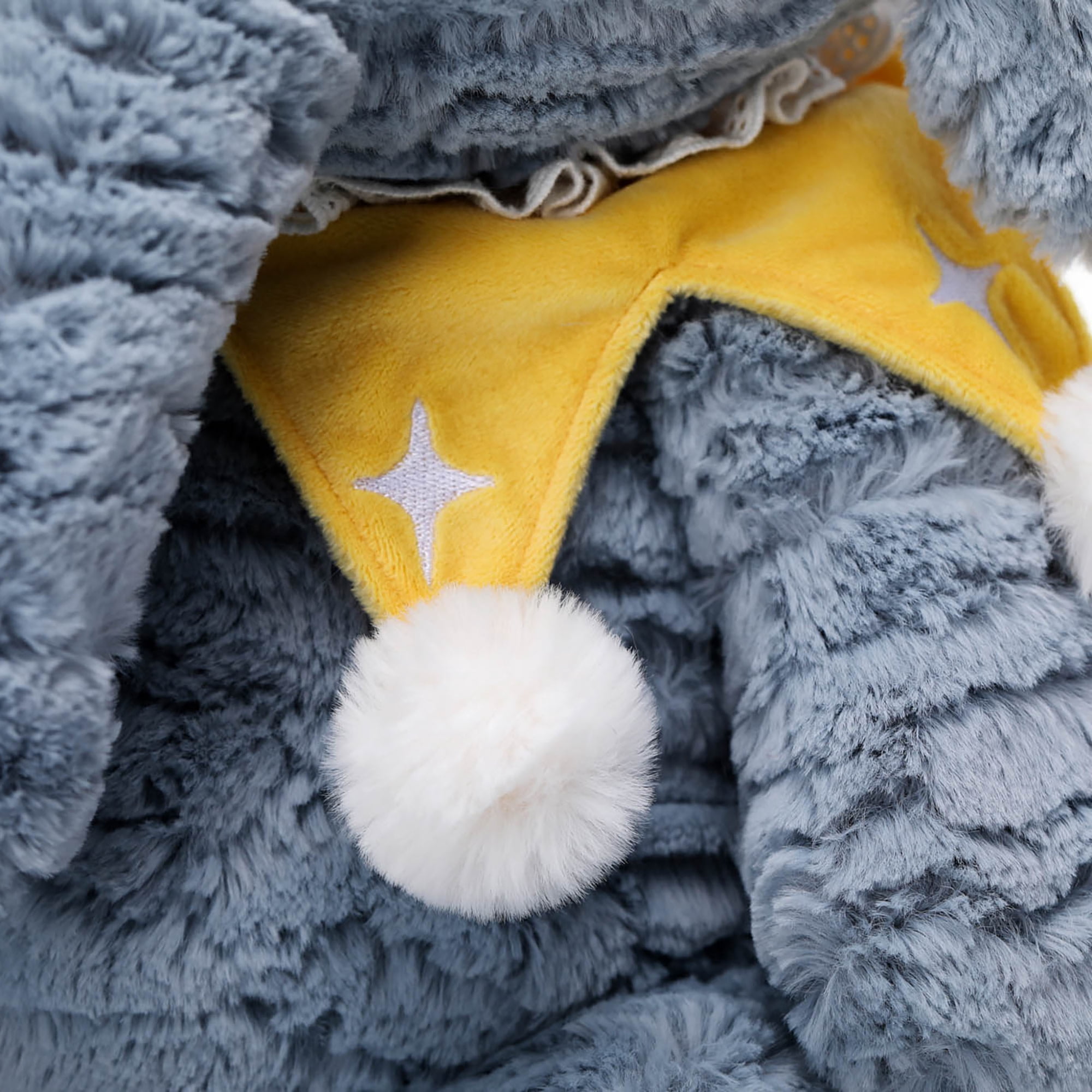 McHugs: Forest Series - Starry Denim Elephant - 9.8" Grey & Yellow Stuffed Animal Plush, Soft Weighted Cuddle Toy, Comfort Companion, Baby-Toddler-Kid