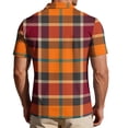 thumbnail image 5 of Homeyce Polo Shirts for Men Collar Short Sleeve Polo Shirts Button Down Plaid Polo Sweater Casual Basic Lightweight Golf T Shirt,Brown M, 5 of 5