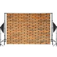 thumbnail image 2 of ABPHOTO Polyester 7x5ft Classic Neatly Orange Brick Photography Background Photo studio Backdrop photography Wall Indoor wallpaper background, 2 of 5
