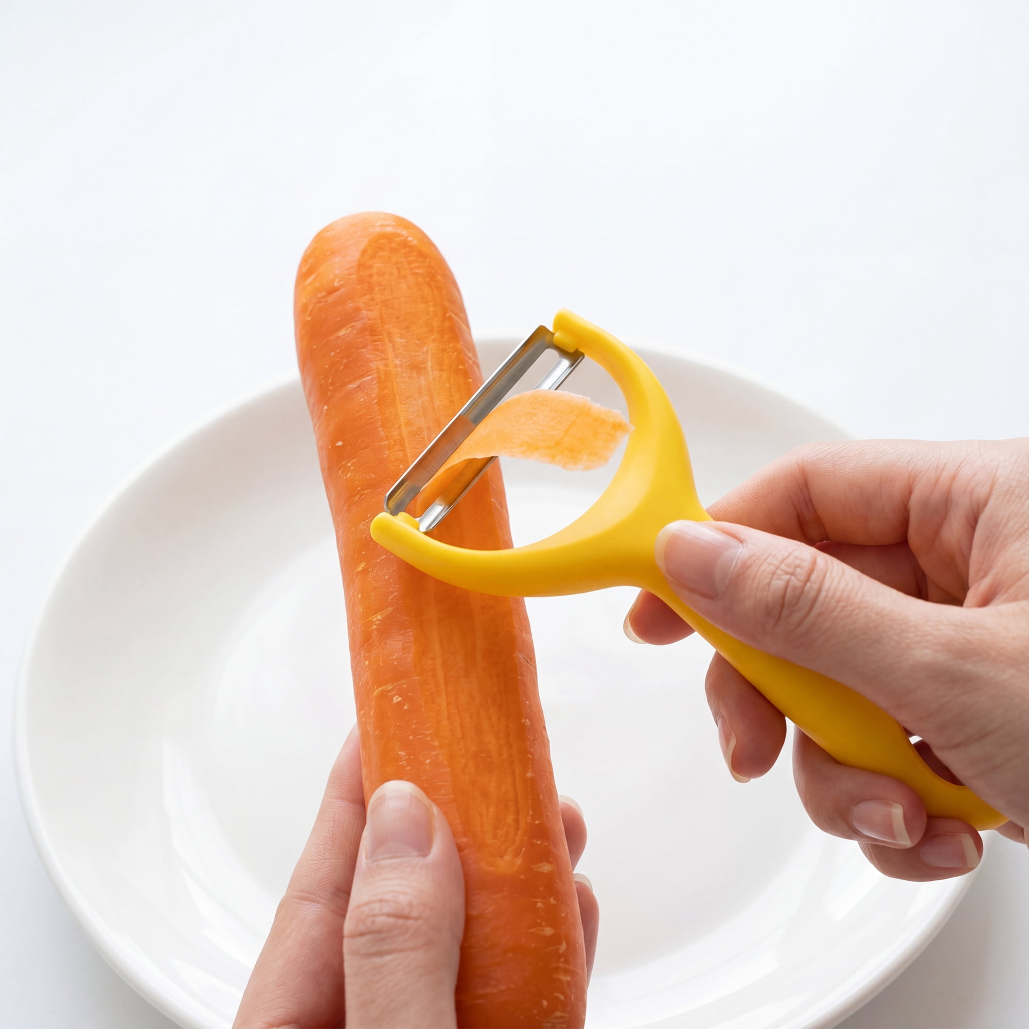 Unique Bargains Durable Potato and Orange Peeler with Ergonomic Handle Colorful 5Pcs