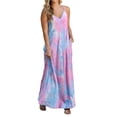 thumbnail image 2 of Doublju Women's Spaghetti Strap Maxi Dress with Pockets (Plus Size), 2 of 4