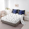 thumbnail image 5 of Castle Fairy Hexagon Gamepads Bedding Comforter Set,Black Blue Gamepads Queen Bedding Sets, 5 of 8