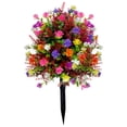 thumbnail image 1 of CY5O5ee 1PCS Artificial Flowers for Outdoors 17.7in Artificial SpikePlants Flowers Colorful Flowers Spring Decor for Porch Patio Home Yard Garden Window Box Pot Planters, 1 of 7