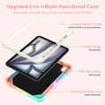 thumbnail image 2 of For iPad A16 11th 10th Generation 2025/2022 Case, Rugged Hybrid Cover with Butterfly Wings Hidden Kickstand Pencil Holder Adjustable Shoulder Strap Drop Resistant Anti-Scratch Fashion Case,Colorful, 2 of 6