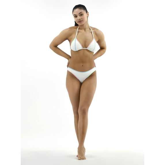 No Boundaries Women's Contrast Tipped Bikini Bottoms, Sizes XXS- XXL