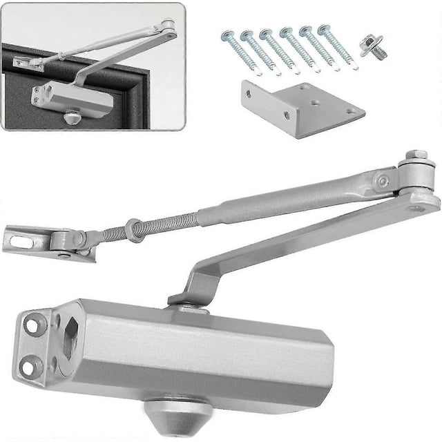 Automatic Hydraulic Door Closer With Stop Ce, Adjable , Closed 25-45 Kg Doorsilver