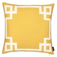 thumbnail image 4 of Geometric Yellow&White Square 18" x 18" Throw Pillow Cover, 4 of 9