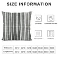 thumbnail image 5 of BANET  Decorative Farmhouse Throw Pillow Case, Cream/Off-White with Cool Gray Stripes Modern Accent Square Pillow Cover, Textured  Throw Cushion Covers for Couch Chair Bedroom White, 5 of 5