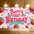thumbnail image 5 of Berry Theme Happy Birthday Banner Colorful Floral Party Decoration First Year Celebration for Kids Birthday Party Baby Shower Photo Shoot, 5 of 8