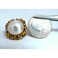 thumbnail image 5 of .30ct Natural Diamonds Mabe Pearl Earrings 14kt, 5 of 7