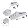 thumbnail image 3 of 2026 New Womens Breathable Mesh Walking Mules Sneakers Open Back On Shoes(Grey,8.5), 3 of 8