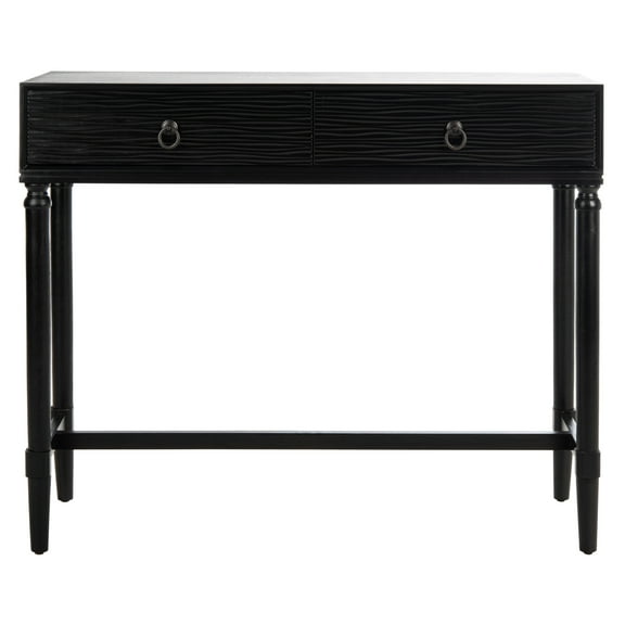 SAFAVIEH Aliyah French Black Wood Console Table with Drawer (35.5 in. W x 13 in. D x 29.5 in. H)