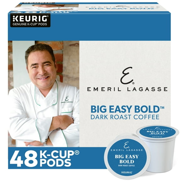 Emeril Big Easy Bold Keurig Single-Serve K-Cup Pods, Dark Roast Coffee, 48 Count
