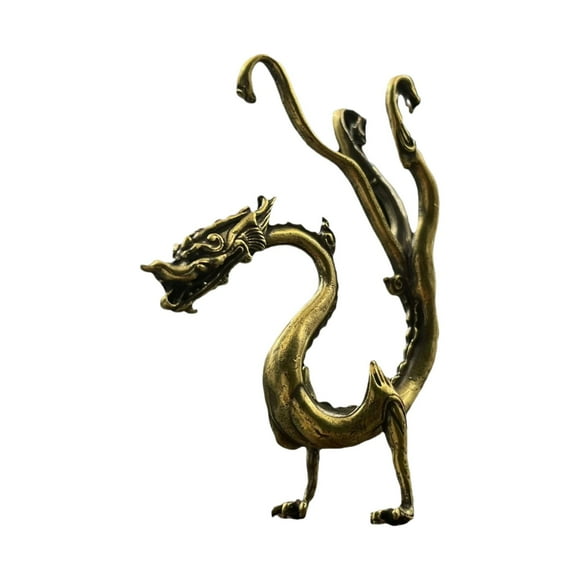 Lipstore Brass Dragon Ornament Birthday Gift Hand Craved for Study Room Cafe Bookcase