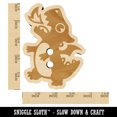 thumbnail image 2 of Cute Little Dragon Breathing Fire Wood Buttons for Crochet Knitting Sewing DIY Craft - 1.25 Inch Large (5pcs), 2 of 7