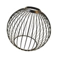 thumbnail image 2 of Pantalla de lámpara de hierro, cubierta de bombilla, decoración del hogar, accesorio de iluminación colgante industrial Negro 148x13cm, 2 of 9