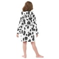 thumbnail image 7 of FORMRS Niños Bathrobe Unisex Hooded Robe Soft Plush Pajamas Sleepwear, Size 2-3T, Cow Spots, 7 of 7