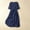 B197 Navy womens summer dresses clearance under $5, variant on Summer Xqxayjr Wedding Guest Dresses for Women Summer Under $5 Plus Size Button Up V Neck Short Sleeve Cotton Linen Drawstring Flowy Maxi Long Sundress Boho White Church Dress