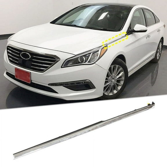Fit for 15-17 Sonata Fender Garnish Chrome Trim Molding LH Driver Side