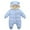Light Blue, variant on IROINNID Baby Bodysuit Long Sleeve Newborn Baby Winter Girls Boys Clothes Warm Cartoon Ears Overall Rompers Hooded Jumpsuit,Pink
