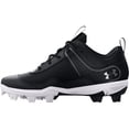thumbnail image 4 of Under Armour Youth Glyde Rm Molded Fastpitch Softball Cleats Black/Black Medium 4 4 Medium US/Black|Black, 4 of 7