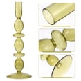 thumbnail image 3 of 1pc Romantic Candle Holder Retro Glass Candlesticks Home Candle Holder Dinner Candlestick For Desktop Home Decor Dark Green, 3 of 6