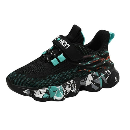 ZHAGHMIN Toddler Boys Girls Breathable Sneakers Athletic Running Shoes Hook Loop Girls Sneaker Casual Shoes Baby Shoes Girl Blue Size30