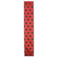 thumbnail image 2 of Northlight Shimmering Red and Green Polka Dot Christmas Wired Craft Ribbon 2.5" x 10 Yards, 2 of 3