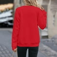 thumbnail image 4 of Comdrip Quarter Zip Women, Women' V Neck Pullover Top Zipper Waffle Knit Long Sleeve Sweatshirt Top Soft Sweatshirts Loose Pullover Tops Womens Pullover Red L, 4 of 5