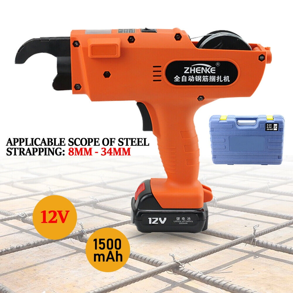 Automatic Rebar Tying Machine Handheld Electrical Rebar Tying Tier Tool Set 12V 8mm-34mm with Battery Power and Wire Rolls USA STOCK Automatic Rebar Tying Machine Handheld Electrical Rebar Tying Tier Tool Set 12V 8mm-34mm with Battery Power and Wire Rolls USA STOCK