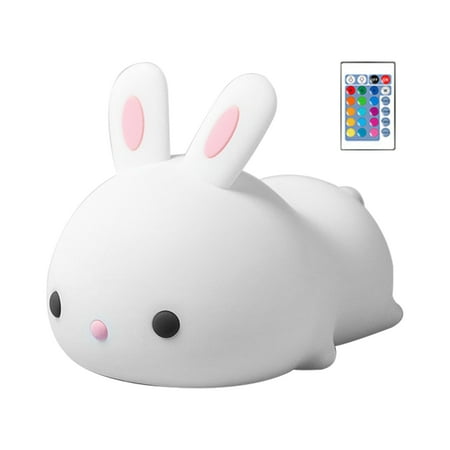 

GoldHub Night Lamp Rabbit Shape Design Dimmable Silicone Cute Animal Bunny Night Lamp Household Supplies